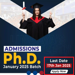 Lingaya&rsquo;s Vidyapeeth PhD Admission 2025-26