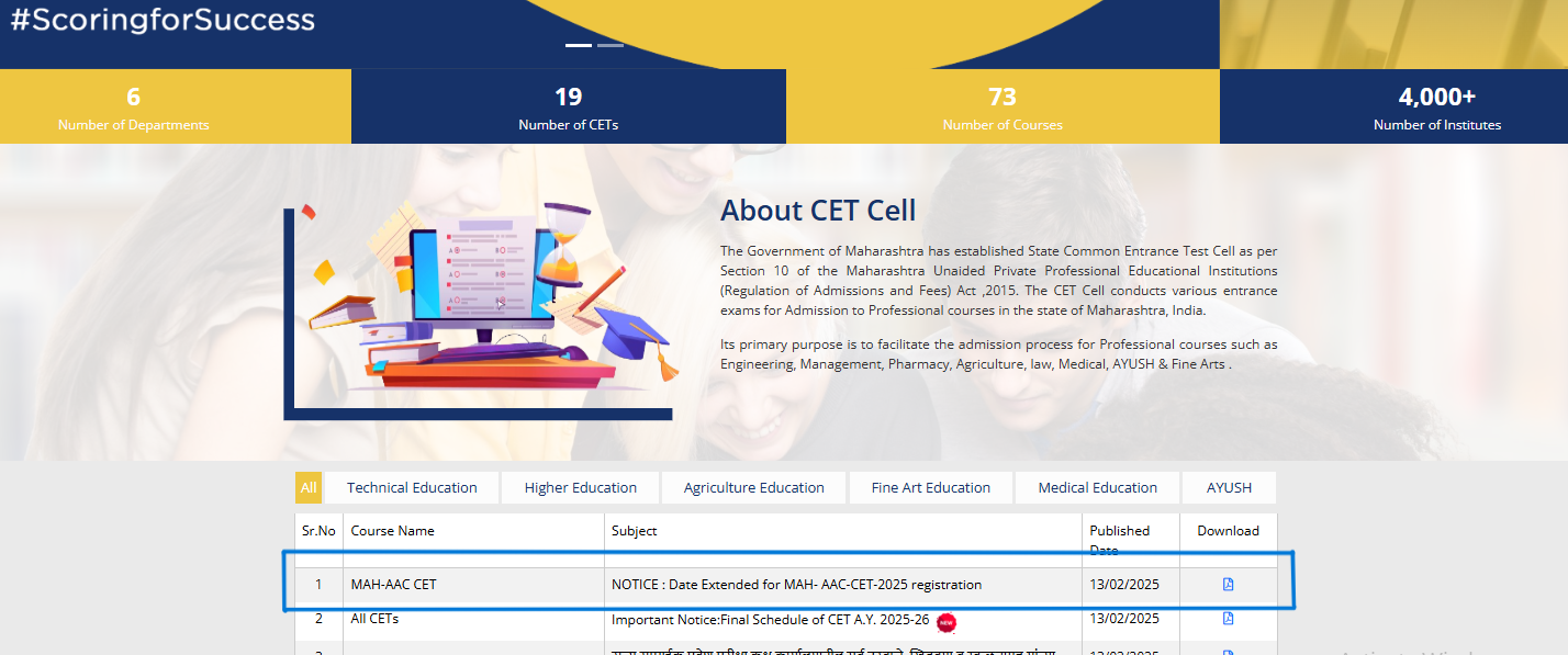 MAH CET Dates Extended