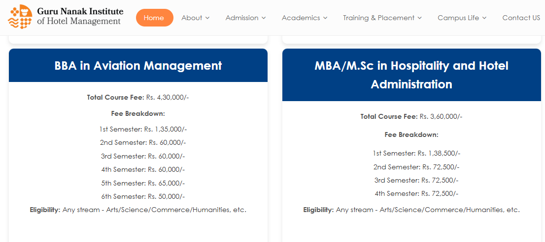 Fee Structure