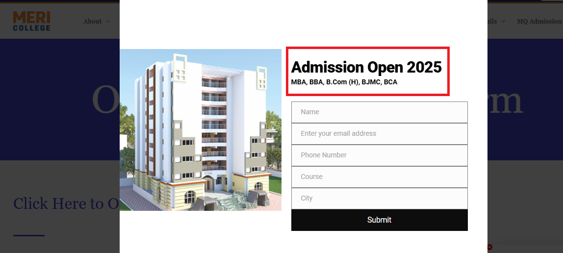 MERI College Admission 2025