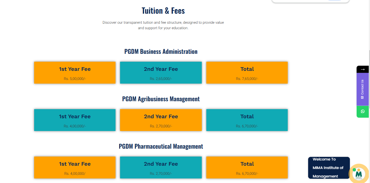 Fee Structure