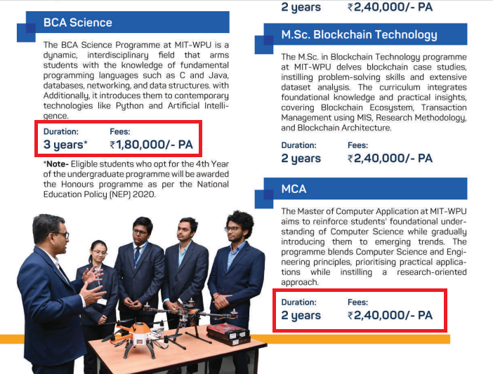 MIT WPU Releases Fee Structure For AY 2025