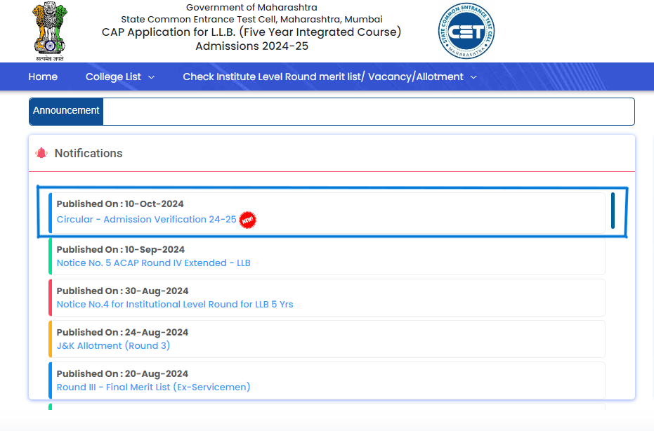 Mharashtra_Central_Admission