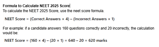 NEET Formula