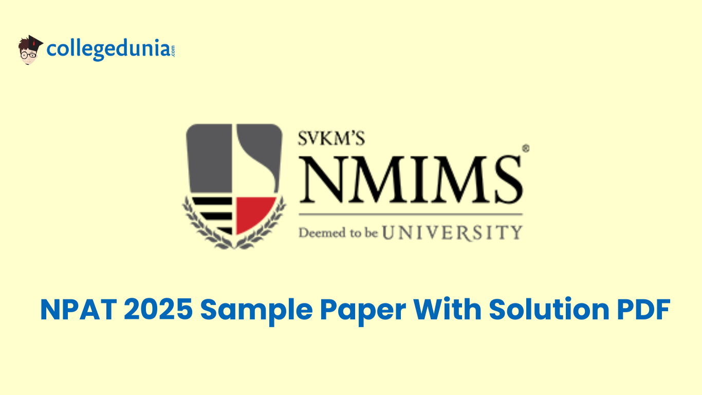 NPAT 2025 Sample Paper With Solution PDF