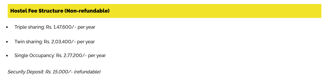 Hostel Fee-