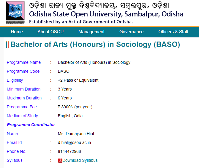 OU BA Hons Sociology Fees 2024