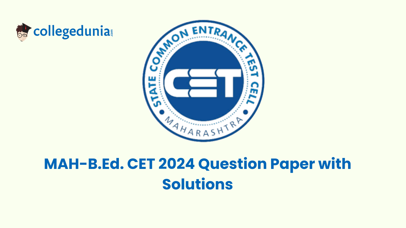 MAH BeD CET Question Paper with Solutions