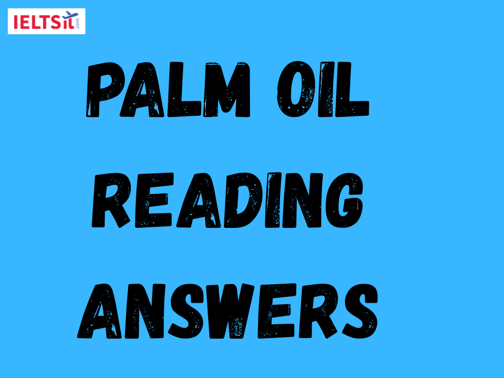 Palm Oil Reading Answers