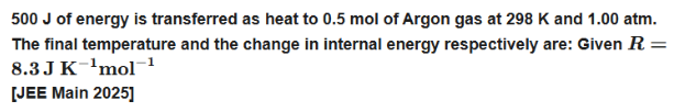 Q10. Thermodynamics JEE Main