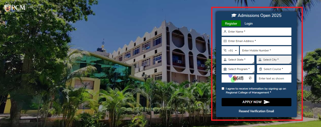 RCM Bhubaneswar Admission 2025 Open