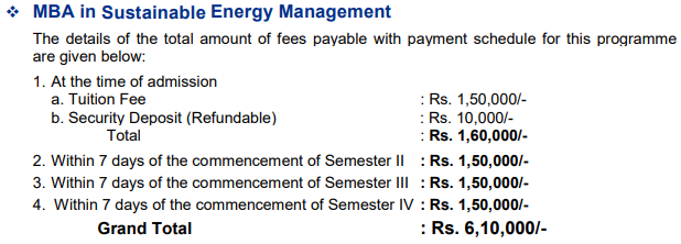 Fee Structure