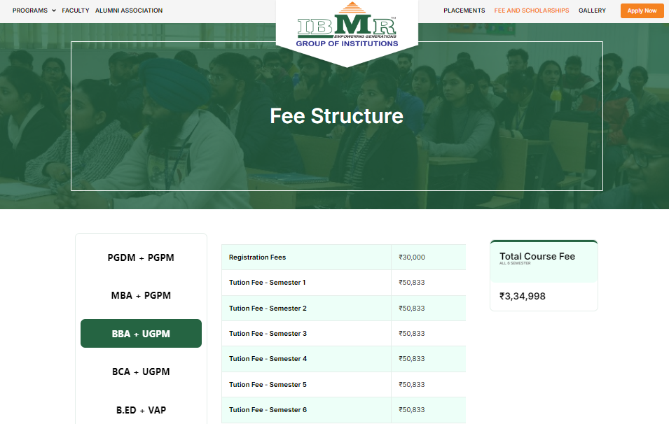 Fee Structure