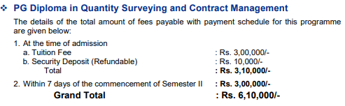 Fee Structure