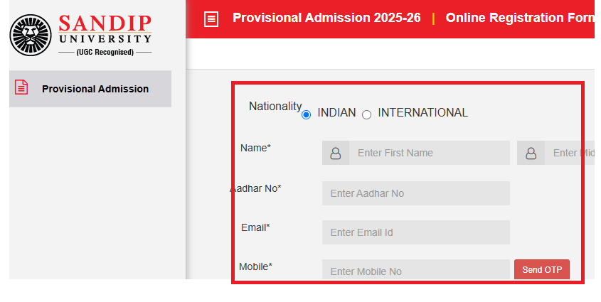 Sandip University Admissions 2025