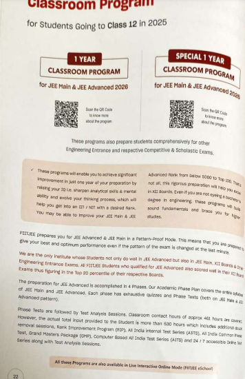 FIITJEE Class XII Pass Course Details