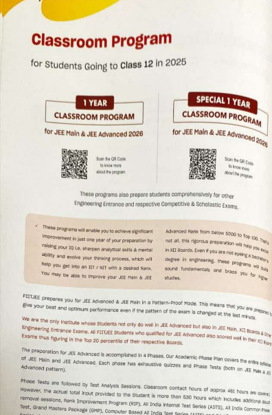 FIITJEE Class 12 Course Details