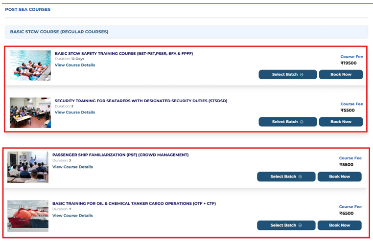 Euro Tech Maritime Academy Course Fee