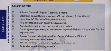 CLS Class 11 JEE Course Overview