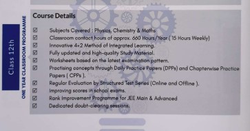 CLS JEE Class 12 Course Overview
