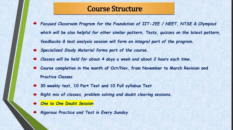 Class 9 Course details