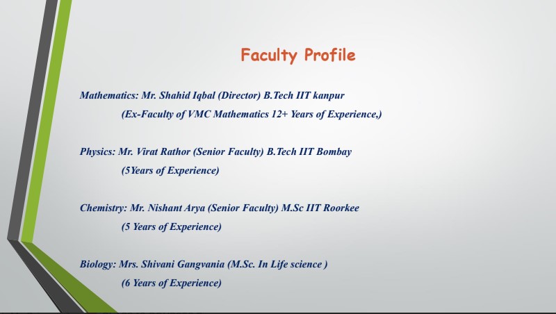 Faculty details