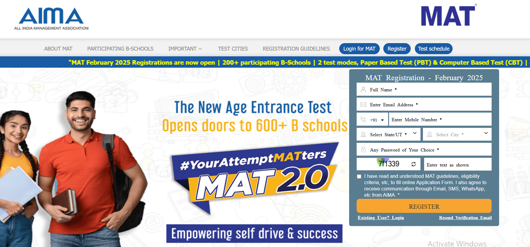 MAT February Exam 2025 Registration Starts, Check Exam Dates and Application Deadline here.