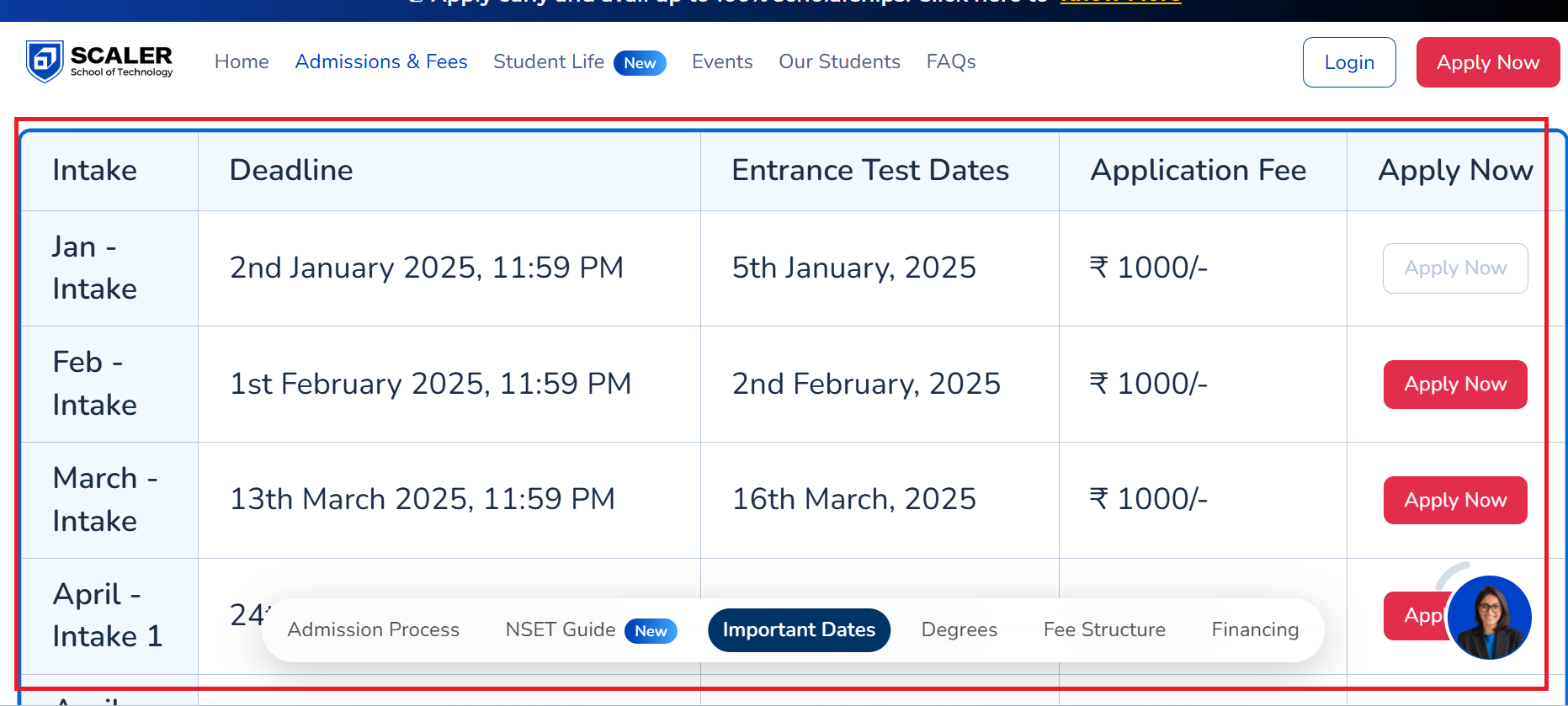 Scaler School of Technology Admission 2025 is Open Now; Check Details Here