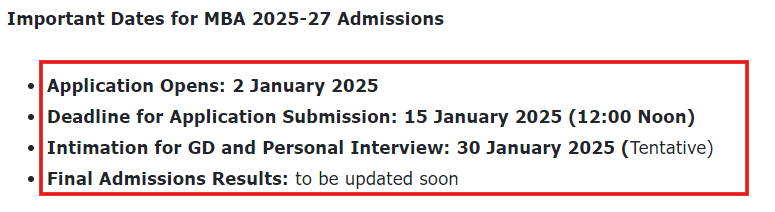 IIM Raipur MBA admission 2025 