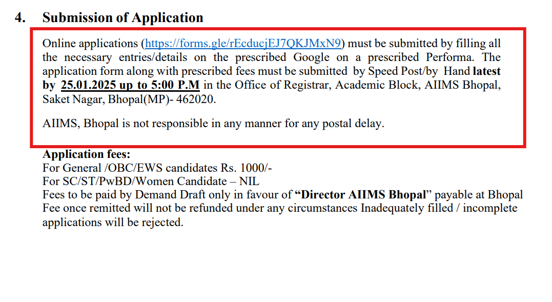 AIIMS BHOPAL and MANIT BHOPAL Joint Certificate Courses Admissions 2025