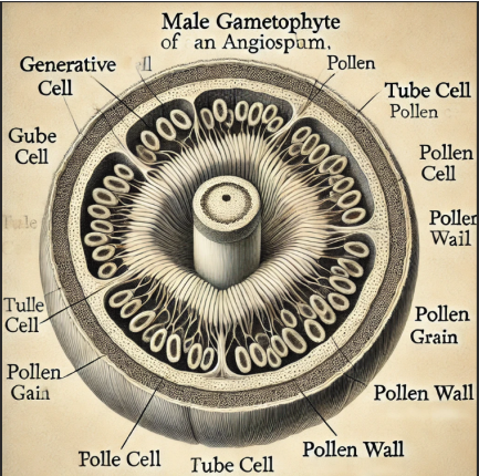 Diagram of male gametophyte