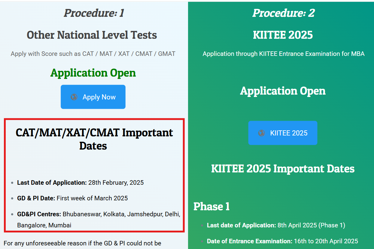 KIIT MBA Admissions