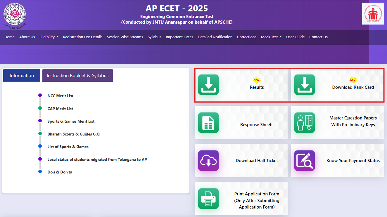 AP ECET 2025 result