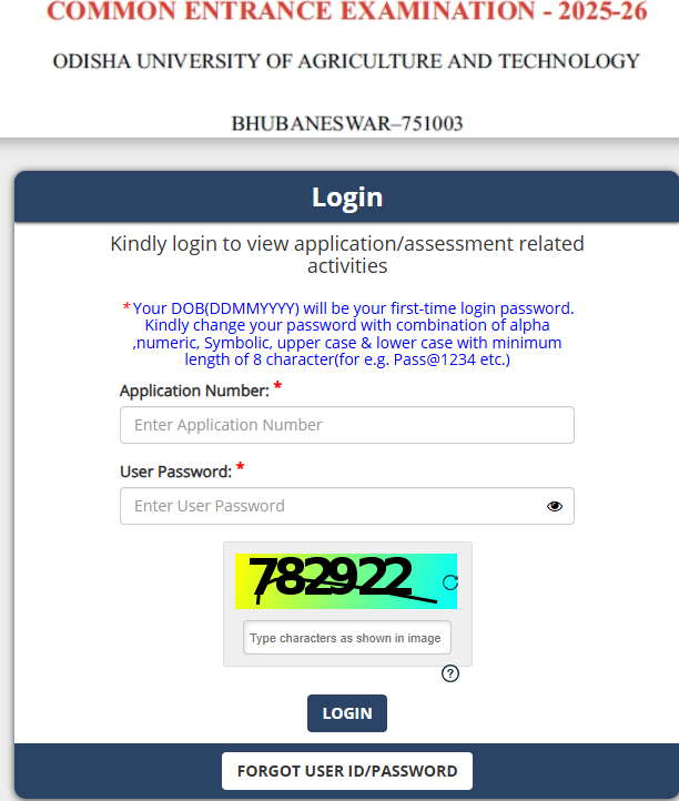 OUAT 2025 Application Form