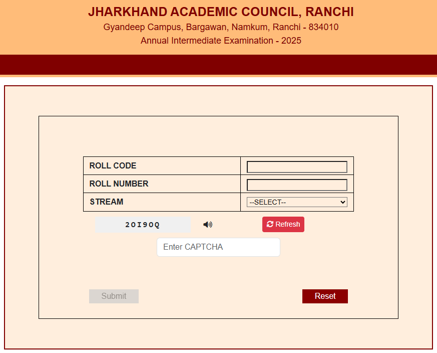 JAC 12th Result 2025