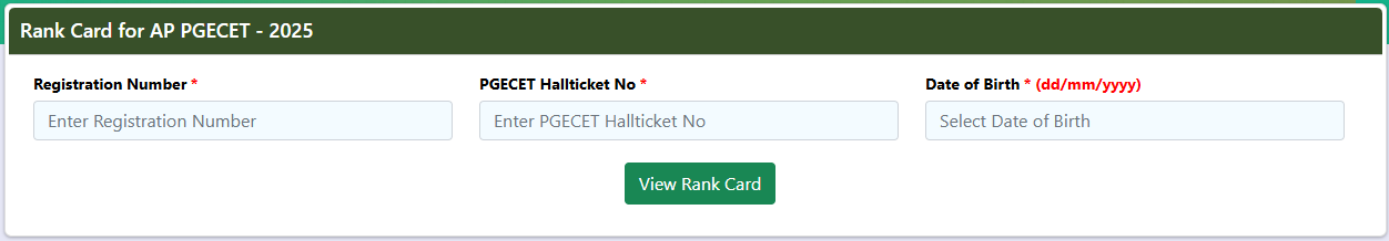 AP PGECET Resulr 2025