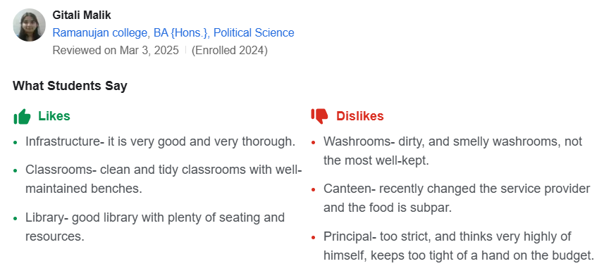 ramanujan du student review