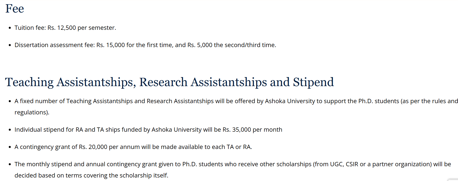 Ashoka University Ph.D