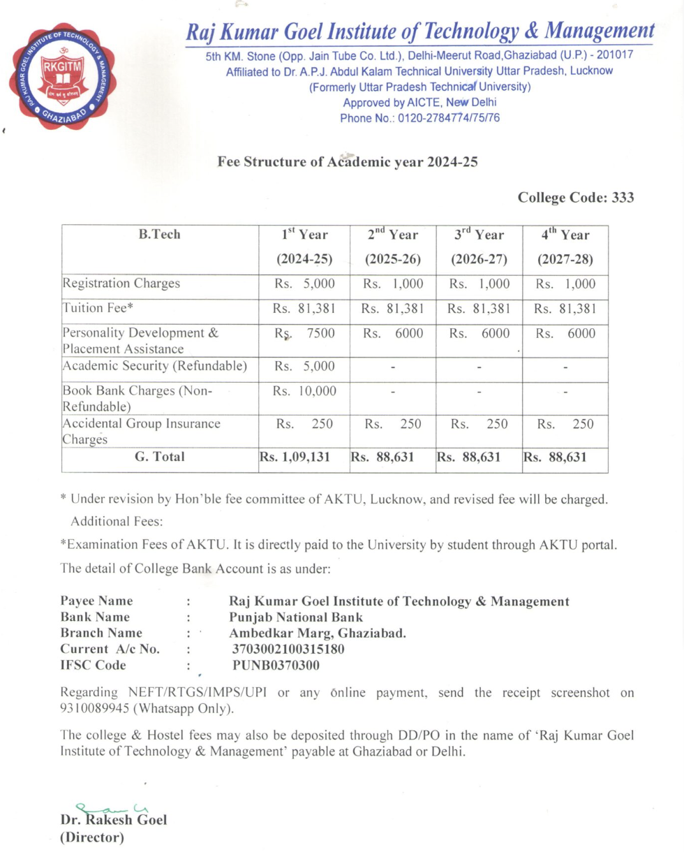 RKGITM Fees