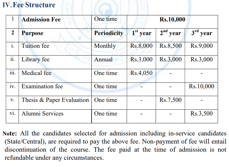 Fee Structure