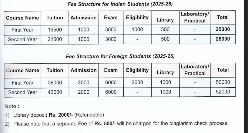 Fee Structure 