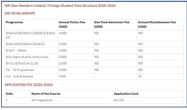 Fee Structure