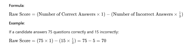 TANCET Raw Score Calculation