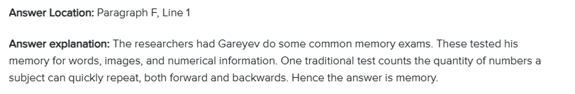 Timur Gareyev Reading Answers