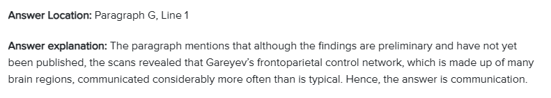 Timur Gareyev Reading Answers