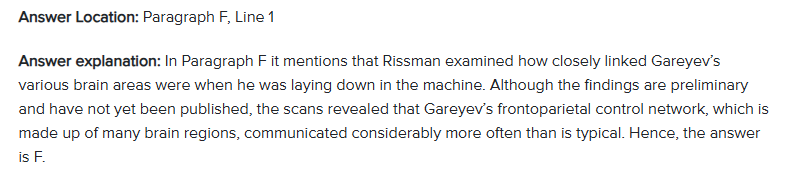 Timur Gareyev Reading Answer