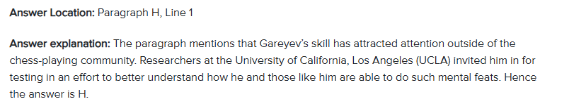 Timur Gareyev Reading Answer