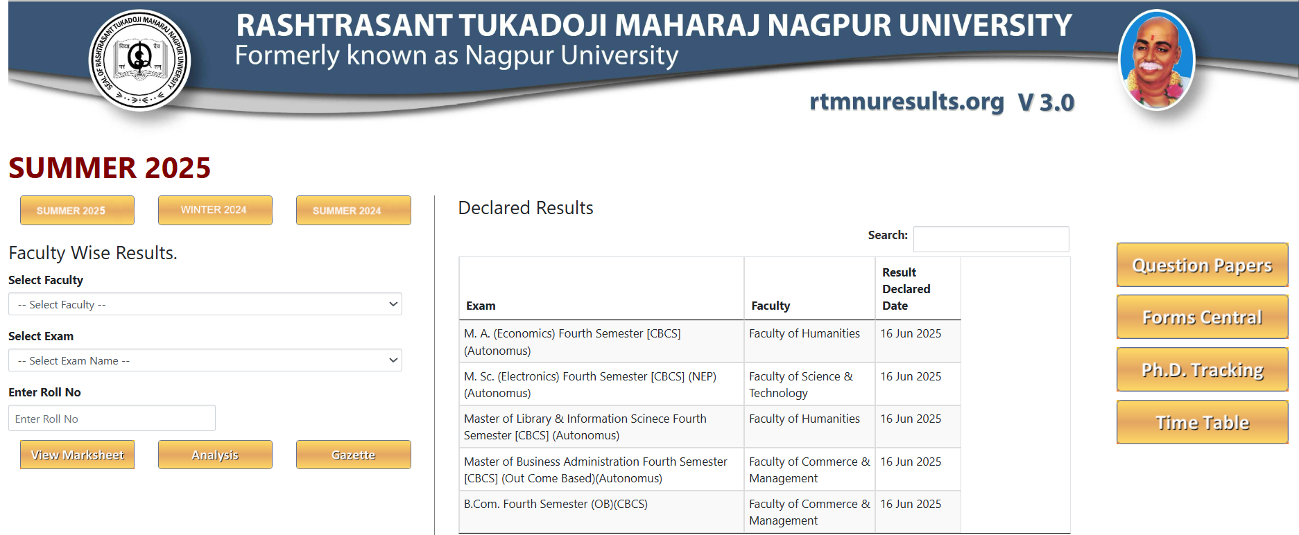 RTMNU Result 2025
