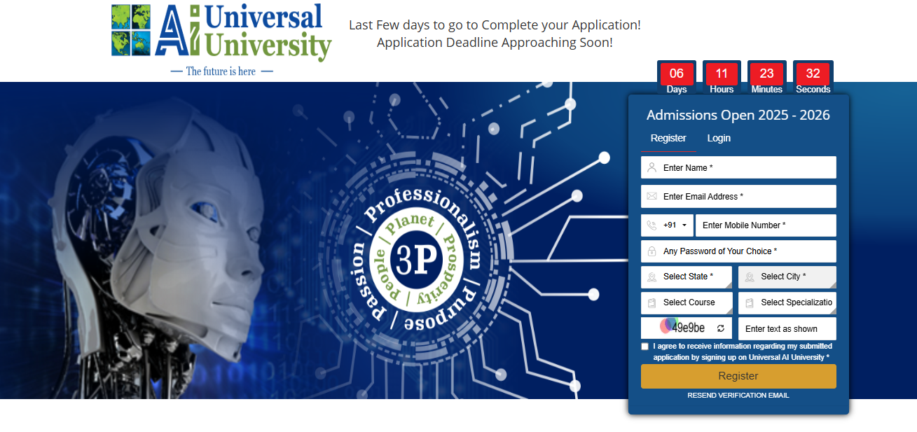 Universal AI University Admission 2025