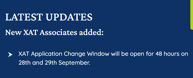 XAT Application Change Window Open